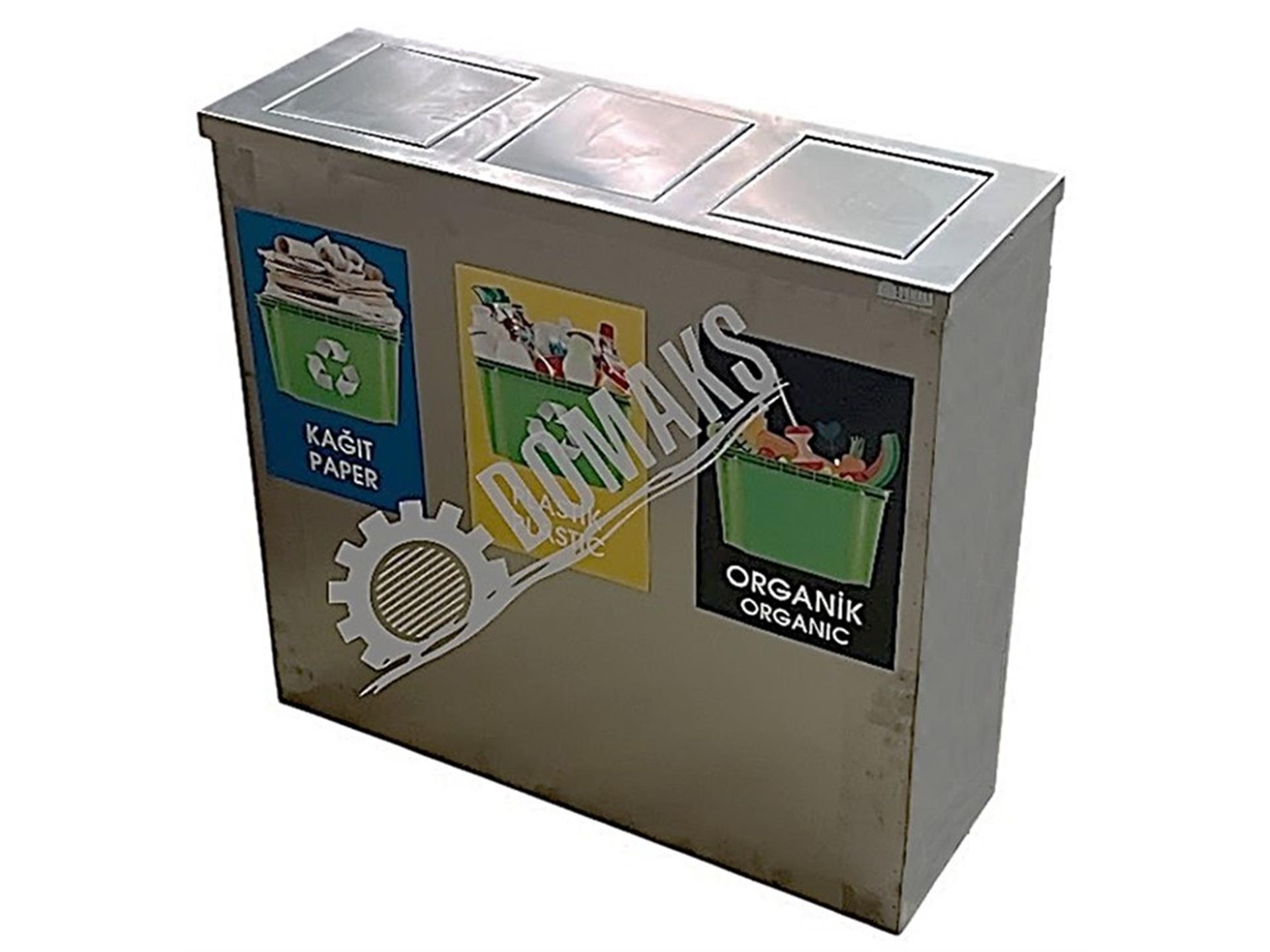 GERİ DÖNÜŞÜM KUTUSU DÖNER  KAPAKLI  İÇ KOVALI   4185  SERİ