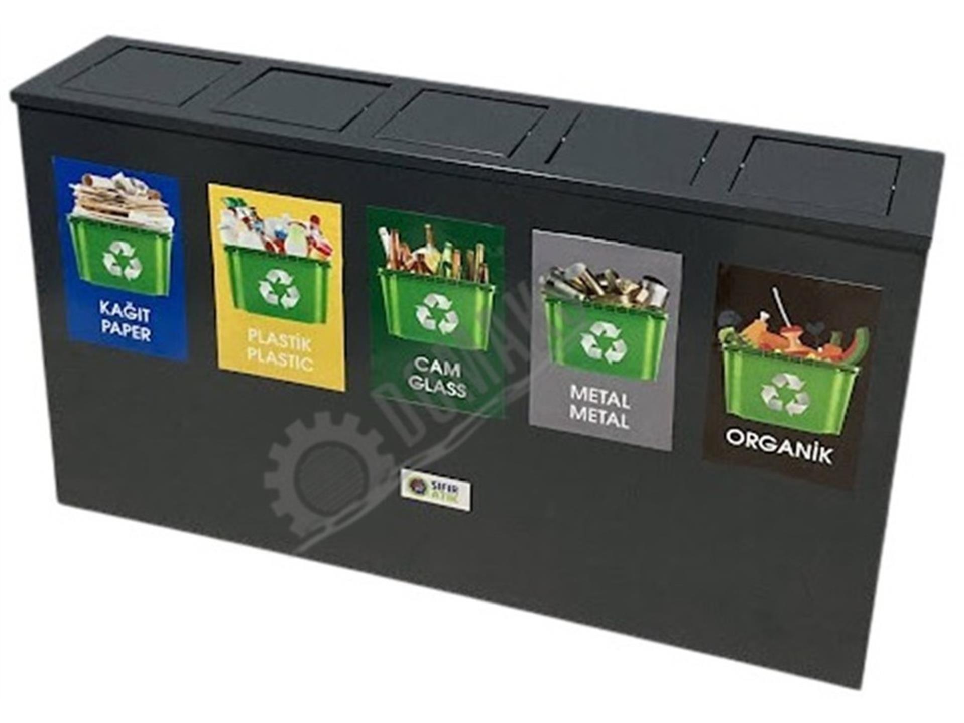 GERİ DÖNÜŞÜM KUTUSU DÖNER  KAPAKLI  İÇ KOVALI   4185  SERİ