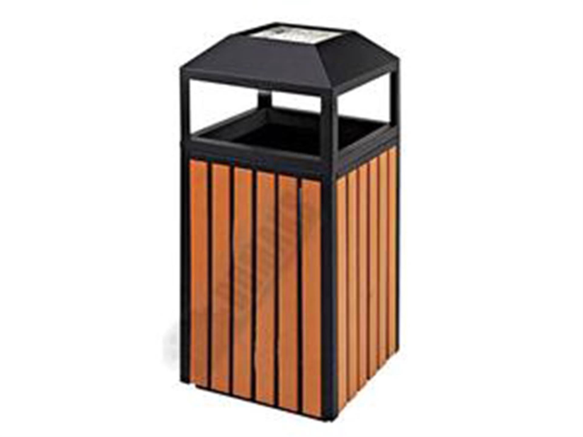 غطاء صندوق نفايات الحديقة الخشبية 1546