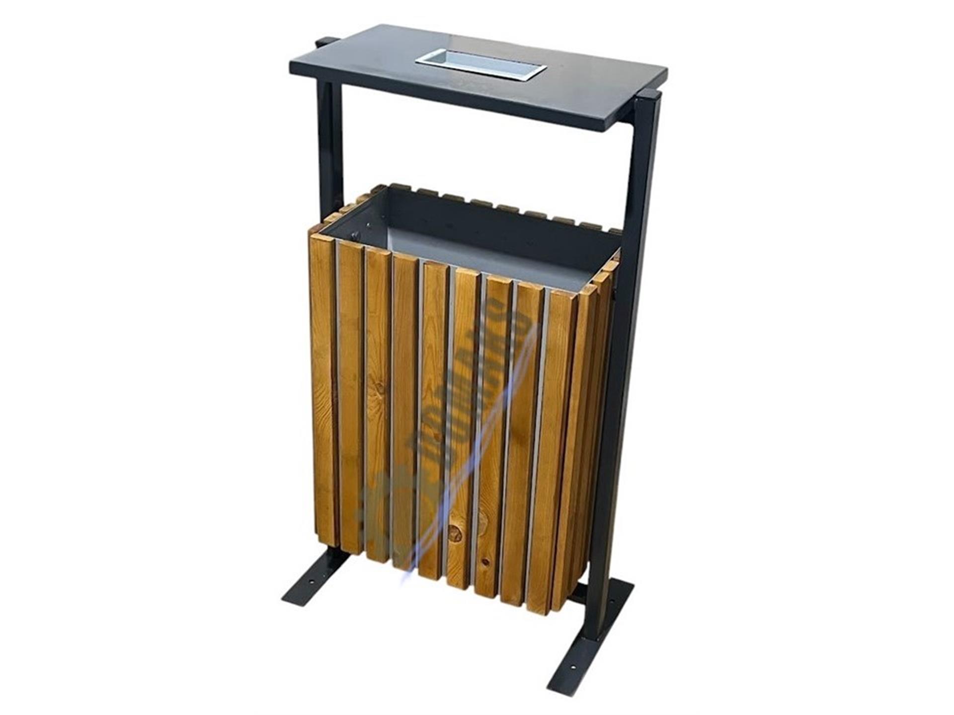 GARDEN WASTE BIN WOODEN COVER ROOF COVER WITH CIGARETTE BIN 1670 SERIES