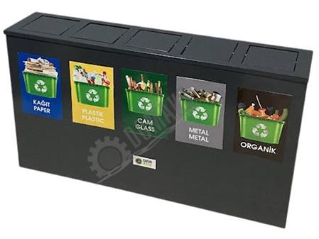 GERİ DÖNÜŞÜM KUTUSU DÖNER  KAPAKLI  İÇ KOVALI   4185  SERİ