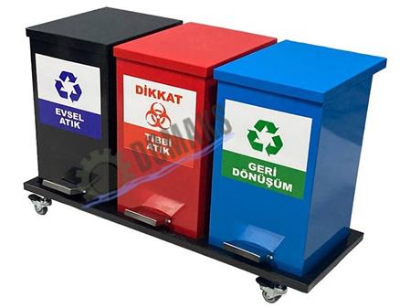 GERİ DÖNÜŞÜM KUTUSU PEDALLI KASALI  3110-B SERİ